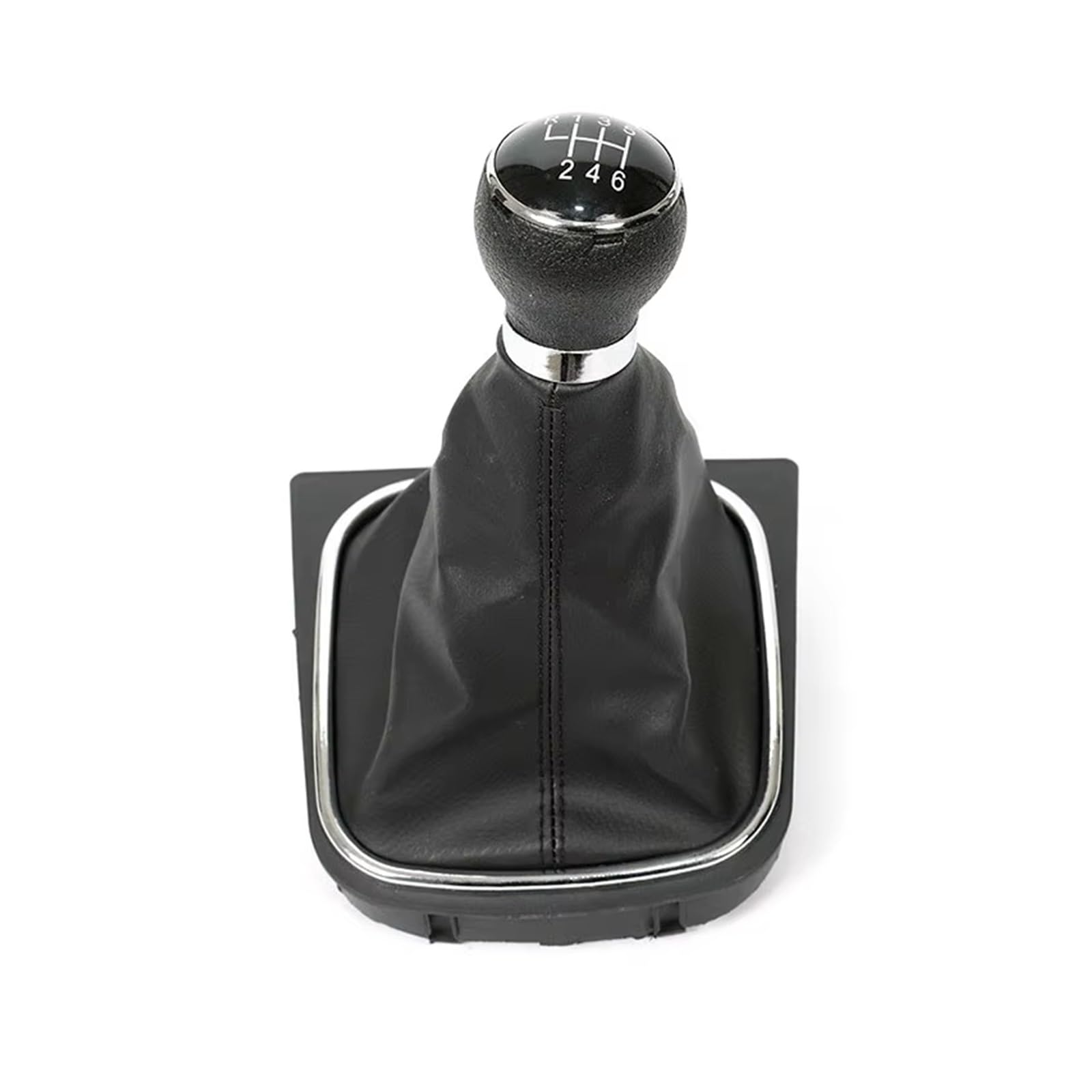 Qwqaab 6 Speed Manual Gear Knob For Vw For Rabbit For Golf 5 Mk5 For Jetta For 6 Mk6 For Manual Gear Shift Knob Pu Gaiter Boot 5/6 Speed(6 Speed)