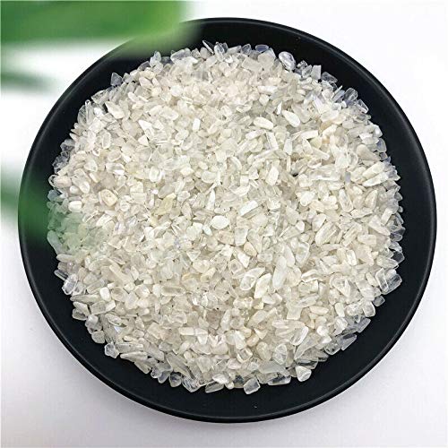 DOIBFEFKVI Grava de pulido de cuarzo de cristal blanco natural de 50 g, 3-5 mm, adecuada para organizar jarrones, acuarios, jardines y fuentes, grava
