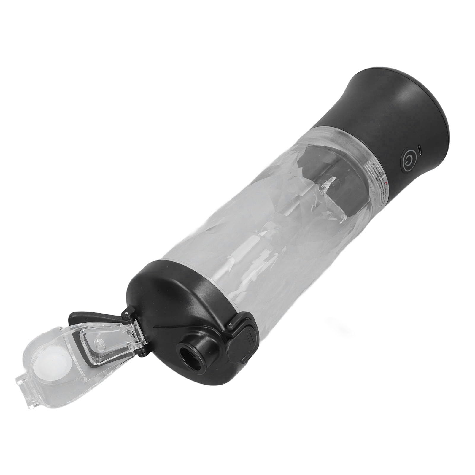 Mixerflasche 600ml, 150W 18000 U/Min USB Wiederaufladbar Mini-Juicer Tasse, Elektrischer Fruchtsaftmixer, Tragbarer Reisemixer mit Edelstahlblättern, Schwarz