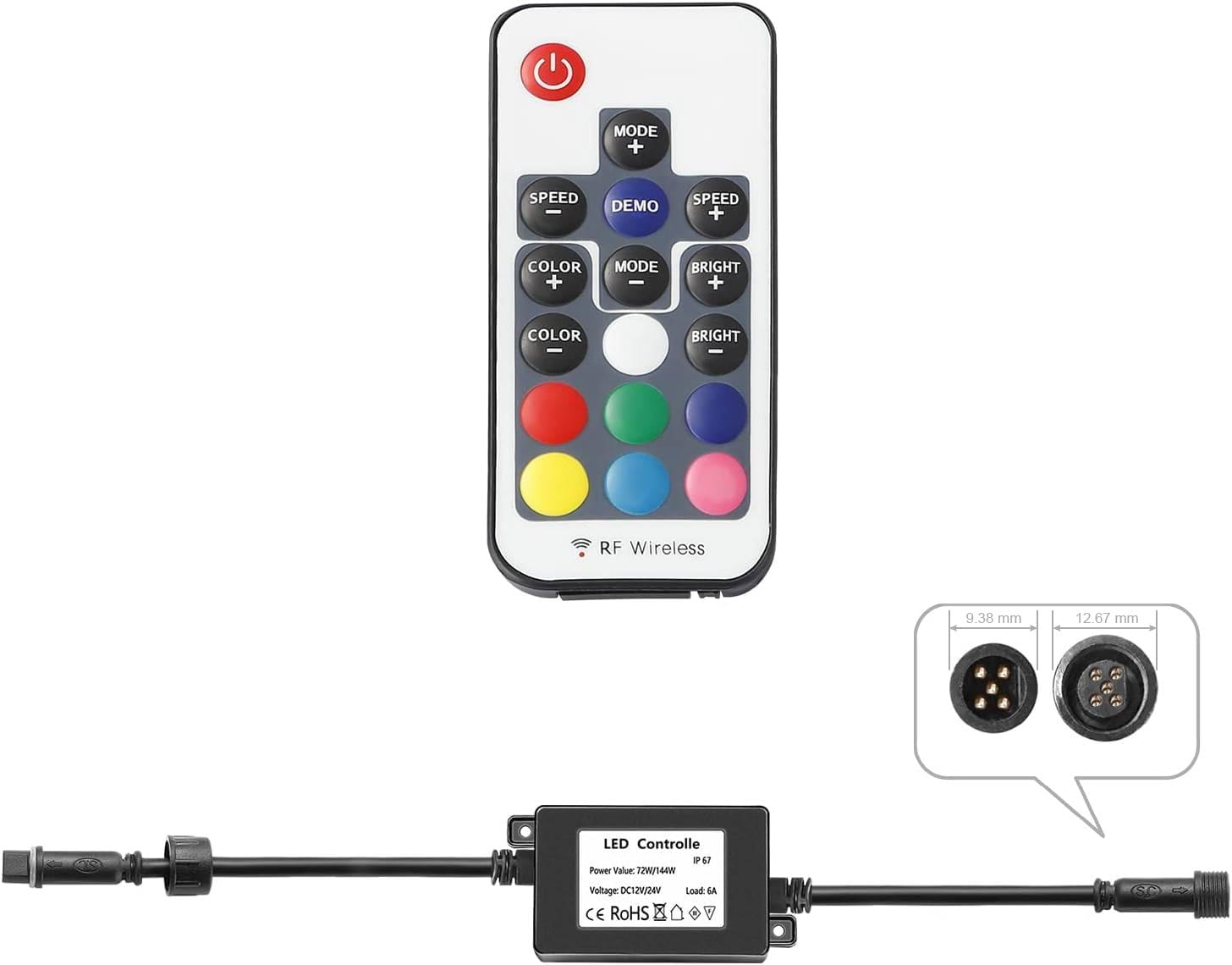 10er Set Terrassen Einbaustrahler RGBWW Boden Einbauleuchten Außen RGB + Warmweiß LED Treppen Beleuchtung Ø45mm Bodeneinbaustrahler IP67 Wasserdicht Einbauspots für Garten Küche Balkon, Schwarz