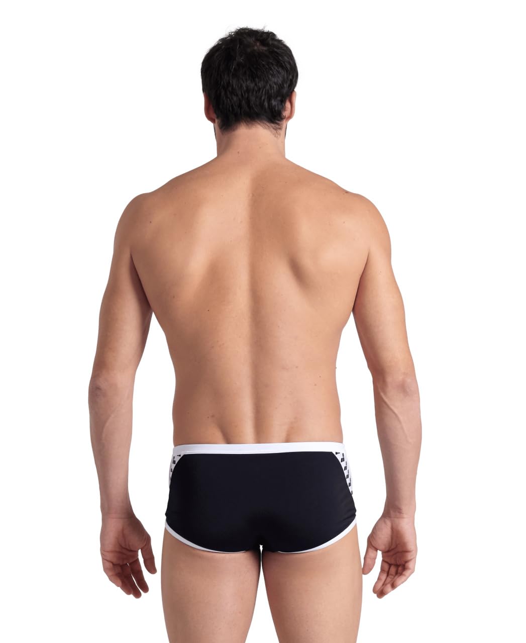 ARENA Costume Uomo Slip Alto Nuoto Piscina Swim Briefs Icons Trunk Nero Vintage
