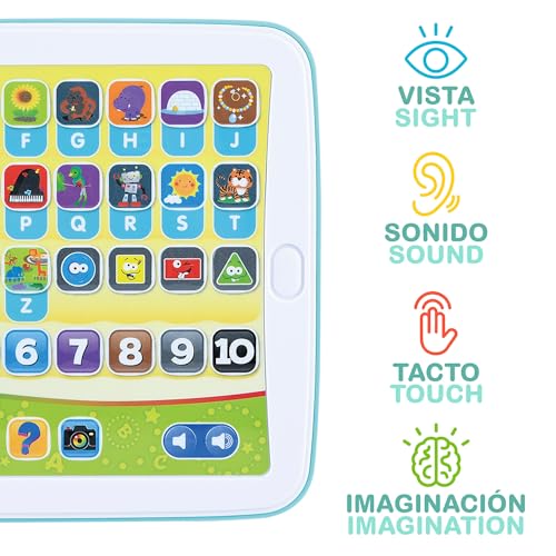 ColorBaby Play Tablet educativa bilingüe, Infantil español-inglés, con Letras, Números, Animales y música, con melodía, Juguete Educativo, Aprendizaje, para niños y niñas, Desde 24 Meses (39623) - imagen 6