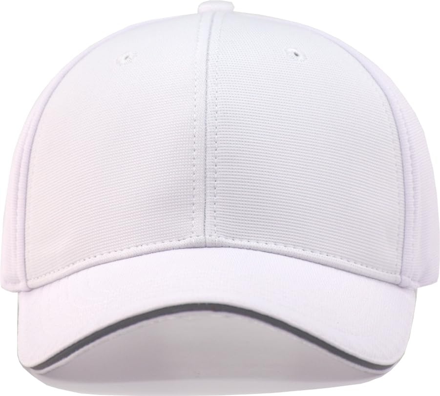 Image of TSSGBL Men's Plain Baseball Hat - OSFM & XXL Big Head Fit，Adjustable Structured Ball Cap with Reflective Sandwich Brim