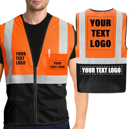 Image of AYKRM 2 Pocket Mesh High Visibility Reflective Safety Vest for men & Women ANSI /ISEA 107 Standards