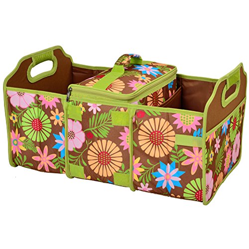 Original Folding Trunk Organizer with Cooler by Picnic at Ascot - Floral