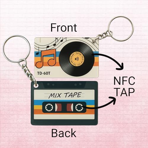 tinydabba NFC Mixtape Keychain – Acrylic Music Playlist Tag for Spotify & YouTube by tinydabba - 2