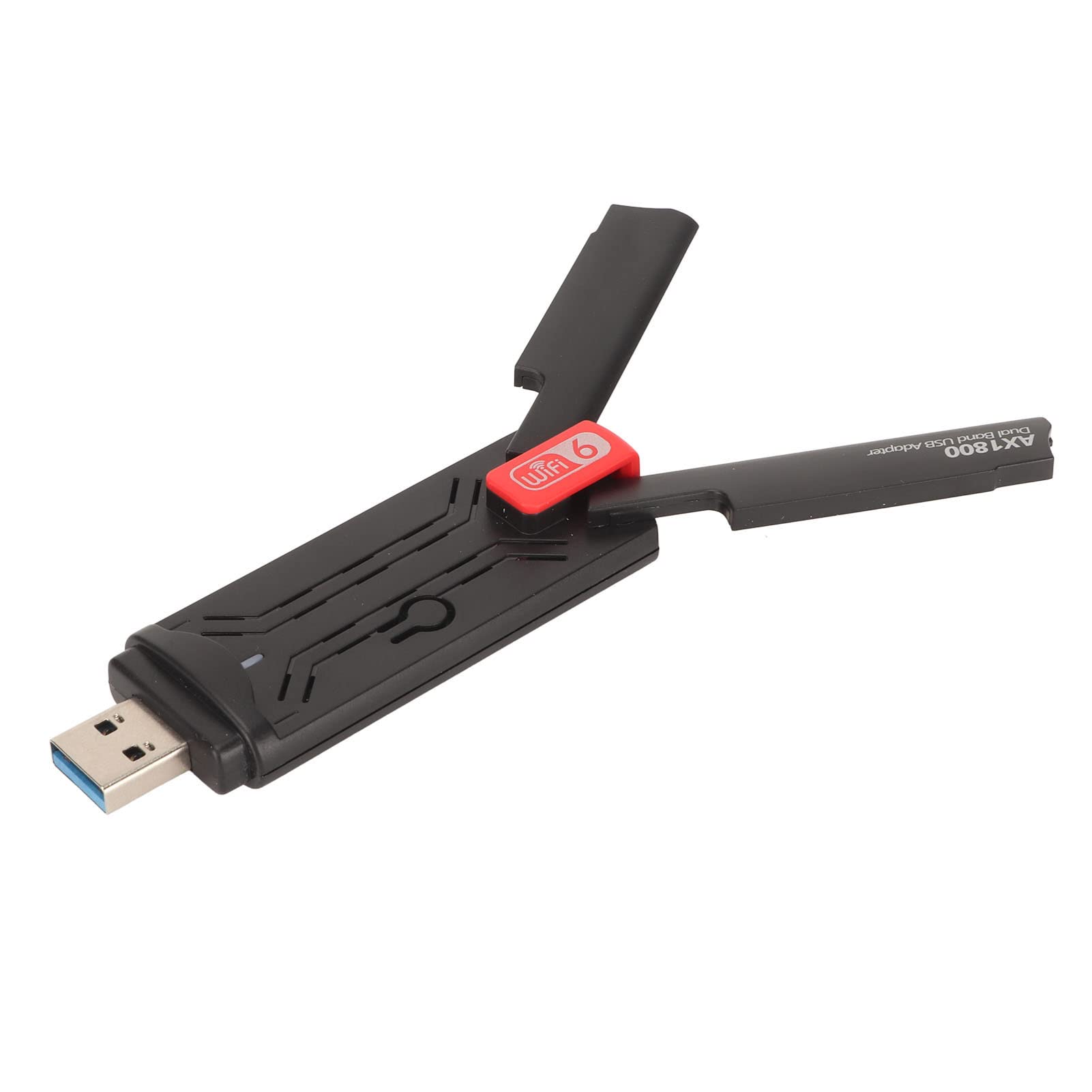 Adaptador Wifi USB, Adaptador Wifi de Doble Banda de 1800 Mbps, con Antenas Duales 3Dbi de Alta Ganancia para Windows10, para Sistema Operativo Windows11, Teléfonos Móviles, Tabletas, Portátiles