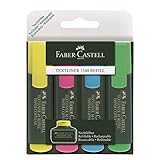  Faber-Castell TEXTLINER 48 Rosa, Azul, Verde, Amarillo 4pieza(s) - Marcador (Rosa, Azul, Verde, Amarillo, Multicolor, Negro, De plástico, Polipropileno, Tinta con base de agua, Papel)