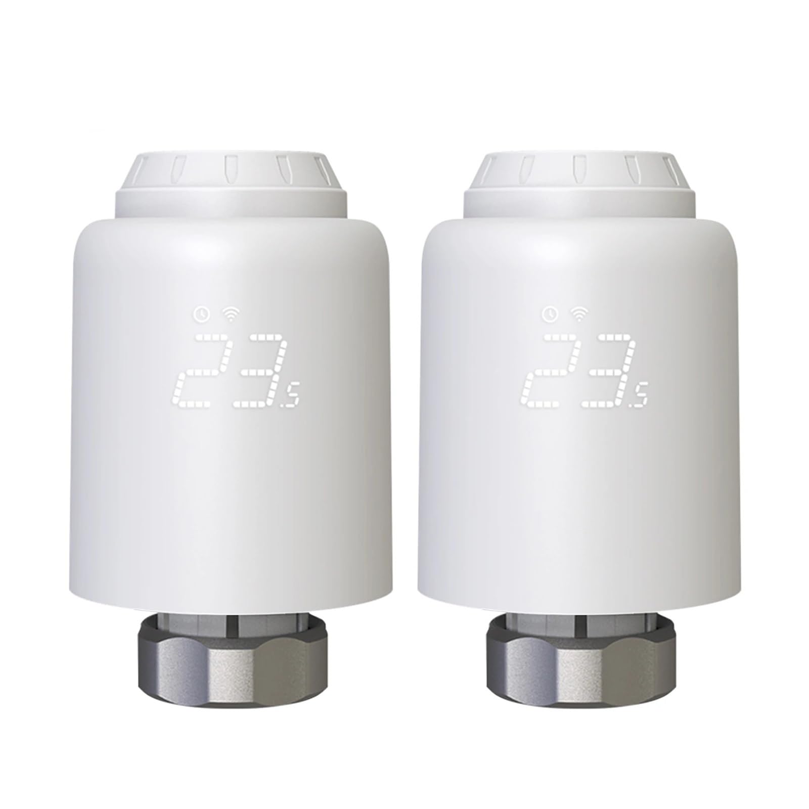 Termostat, Zawór Termostatyczny Grzejnikowy Smart Life Bezprzewodowy Zdalny Sterownik Temperatury Ogrzewania Sterowanie Głosowe(2PCS)