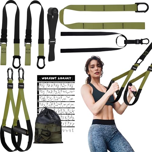 Image of Home Resistance Training Kit | Full-Body Workout with Suspension Trainer Straps, Door Anchor, Handles, and Carrying Bag | Complete Home Gym Equipment