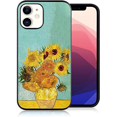 Compatible with iPhone 12/12 Pro,Silicone Shockproof Phone Case,Sunflower for Girly Women,Soft Gel Rubber Drop Protection 6.1 inch Cover for iPhone 12/12 Pro Cover