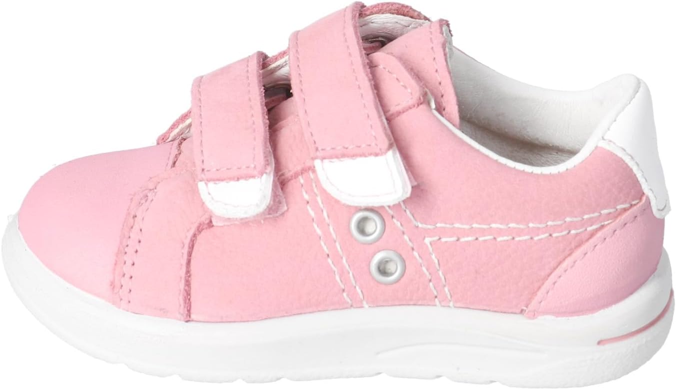 RICOSTA Pepino Nippy Leather Shoes Pink White for Kids with Soft Leathers and Double Straps