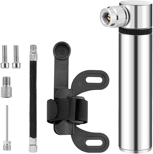 Miniatura 3 de Mini bomba de bicicleta portátil, bomba de aire de bicicleta de aluminio, fácil inflable, bomba de baloncesto de bola, bomba de aire de alta presión