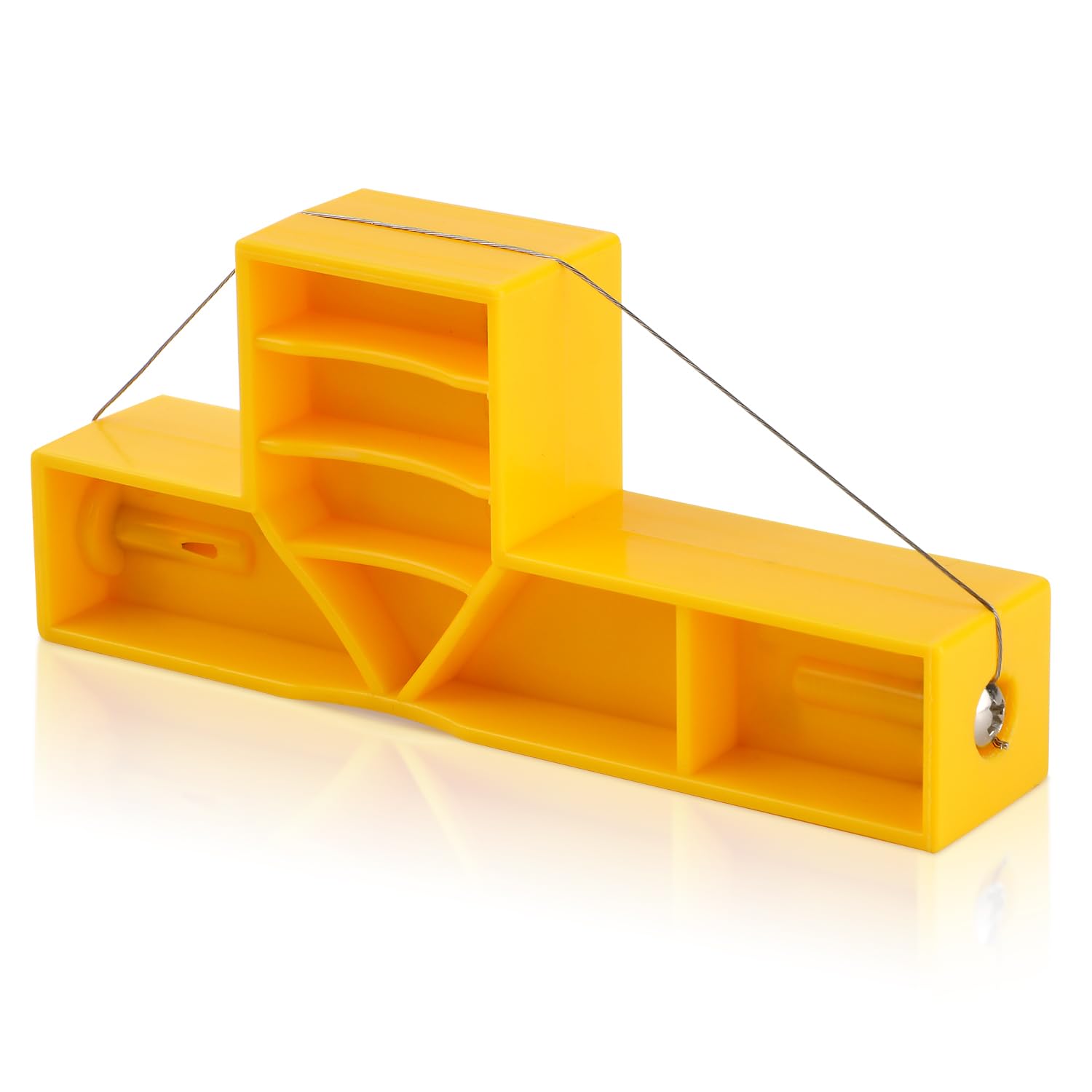 Clay Cutting Tool, 3.9 x 1.8 Inch Steel Wire Clay Cutter Flexible Wire Bevel Cutter Clay Pottery Scoring Trimming Tool for Sculpting Ceramic Making (Yellow)