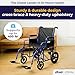 Drive Medical BTR22-B Bariatric Heavy Duty Transport Wheelchair, Blue