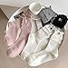 Womens Ruffle Socks Fashion Breathable Solid Color Turn-Cuff Cute Ankle Socks
