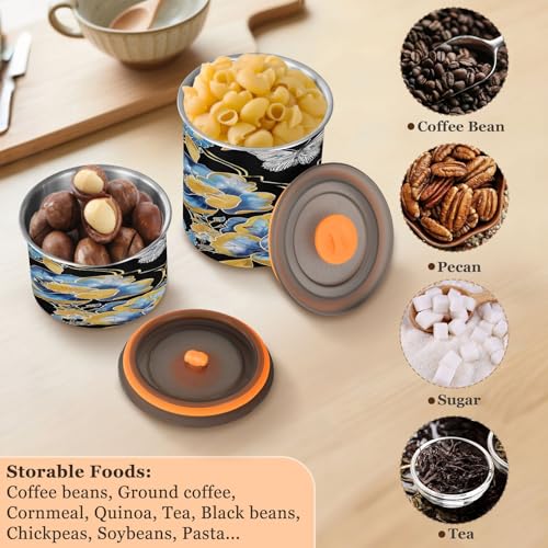 Contenedor de Café al Vacío Qilmy Azul Dorado 17oz miniatura 6
