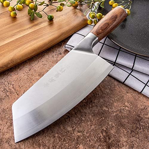 DAXXIN Meat Cleaver,Cleaver Knife, 4Cr13 Chef Knife 7 inch Chinese Kitchen Knives Meat Fish Vegetables Slicing Knife Super Sharp Blade Rosewood Cleaver