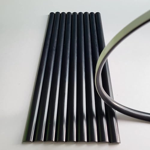 Miniatura 3 de Moldura para azulejos despegar y pegar para protector contra salpicaduras (negro, paquete de 10, 12 pulgadas de largo x 0.5 pulgadas de ancho x 0.25