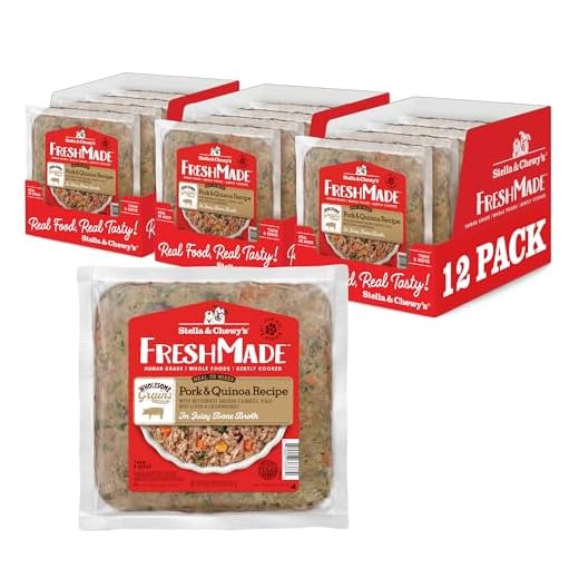 Stella & Chewy's FreshMade Frozen Fresh High Protein Pork & Quinoa Dog Food, 16-oz Pouch (Pack of 12)