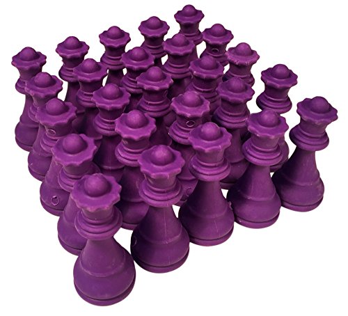 Gommes reine des échecs violettes - Lot de 25 petits cadeaux pour récompense et tournoi