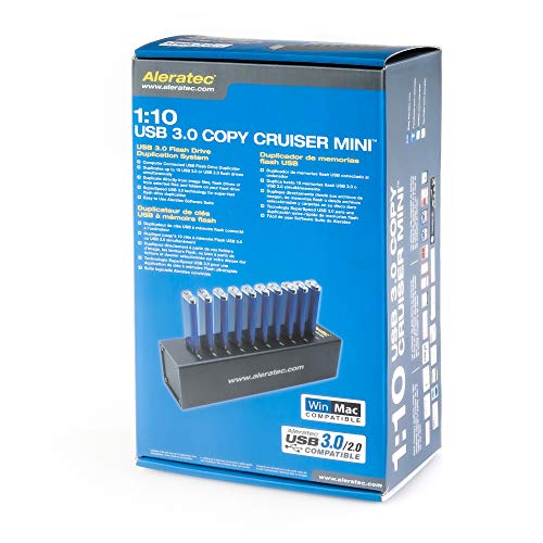 Aleratec 1:10 USB 3.0 Flash Drive Duplicator Mini V2 for Windows & Mac, Black - Thumbnail 2