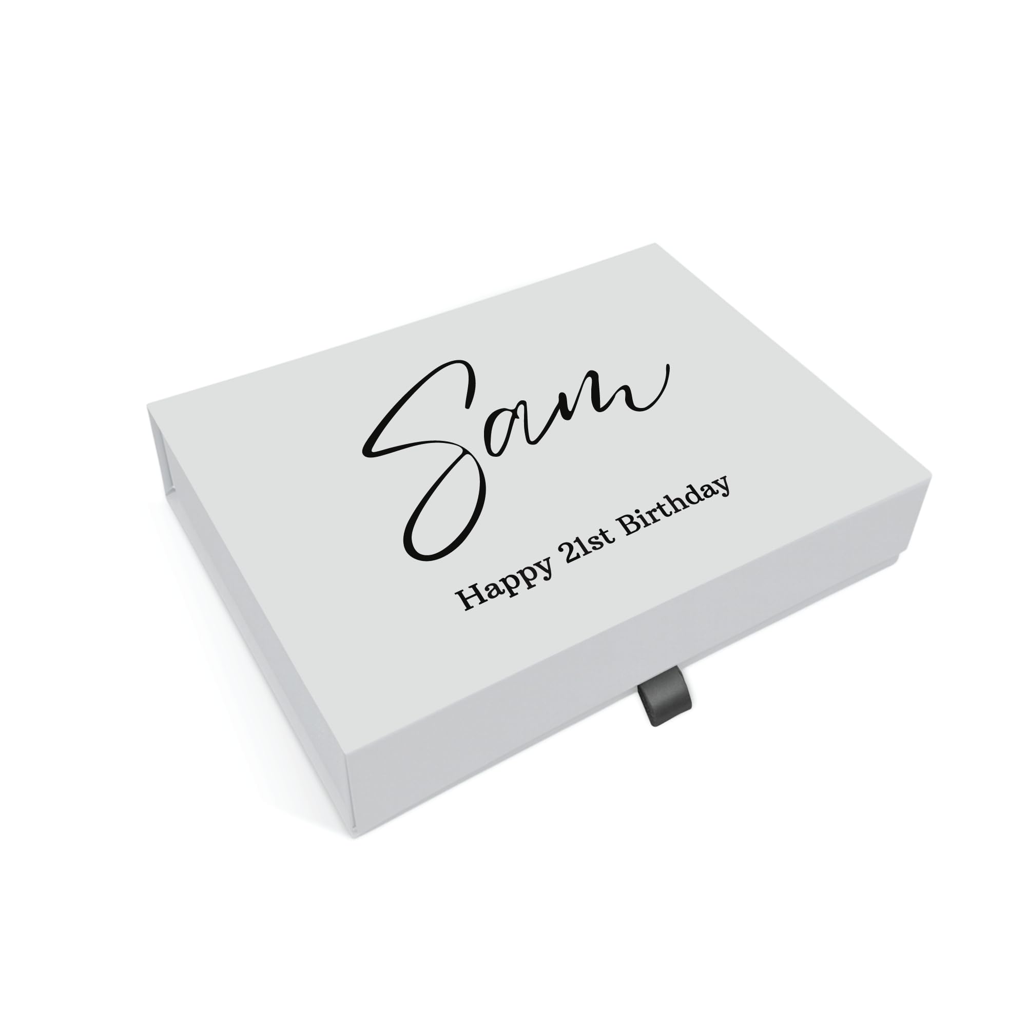 COOKIES AND KOALAS Personalised Gift Box – Custom Full Colour Print – Grey – Medium 17x22x5cm – Keepsake Box for Birthdays, Weddings, Anniversaries, Baby Showers & Special Occasions