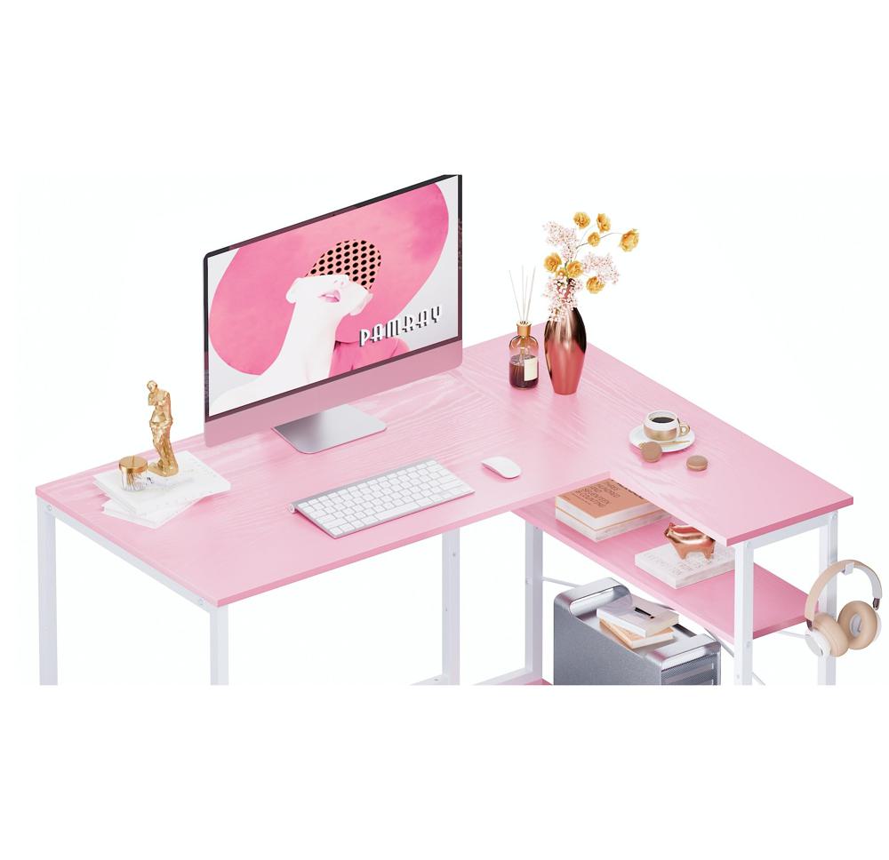 Amazon.com: Pamray 43 Inch L Shaped Computer Desk with Reversible