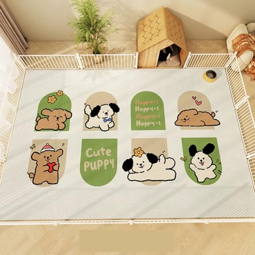ペットマット PU革 PVC 防水 防汚 拭ける 大判 トイレ下敷きマット 可愛い柄 カーペット 犬 洗えるペットシーツ おしっこ PUレザー 速乾 抗菌 消臭 滑り止め ケージ用 繰り返し利用 フリーカット 120*140cm