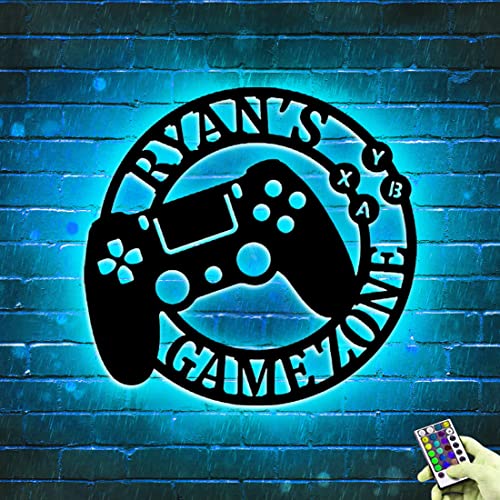 Personalized Gamer Name Neon Sign with 16 Colors and Remote