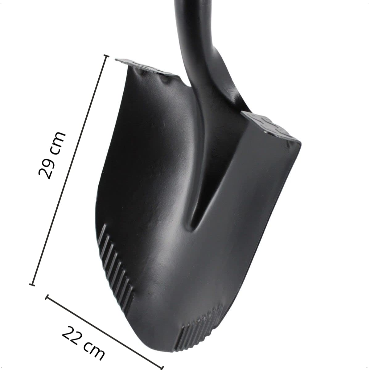 Rekord Spatenschaufel (Stahl) gezahnt mit Fiberglasstiel Arbeitsbreite: 22 cm Wurzelspaten, Bauschaufel, Spitzschaufel, Schaufel, Spaten, Gartenwerkzeug