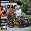 MOONCOOL Electric Tricycle for Adults, 500W/750W 48V 20" Folding Electric Trike Peak Power 1100W, 3 Wheels Electric Bicycle, Aluminum Frame Electric Tricycle with Large Basket and Removable Battery #4