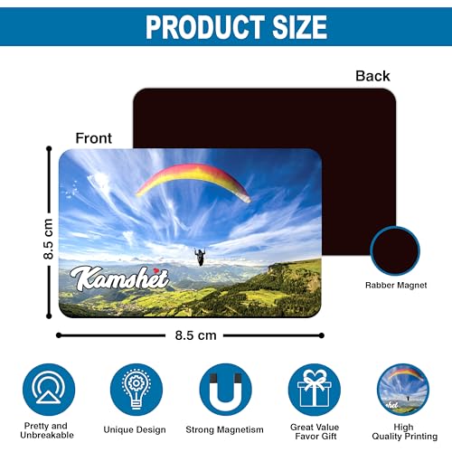 Image of Elegant Fridge Magnet with Themes |Rectangular Size Refrigerator Magnet with Magnetic Rubber Back | Pack of 1, 8.6cm X 5.4cm (Kamshet)