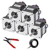 【CALIDAD PREMIUM】- El motor a pasos está construido con un núcleo de cobre 100% para un funcionamiento con poco ruido y un excelente rendimiento de regulación de velocidad. El motor nema adopta una estructura de metal duradera para mantener el rotor alejado del óxido por corrosión. Los materiales de relleno magnéticos cubren el rotor del motor para evitar saltarse pasos y atascarse.