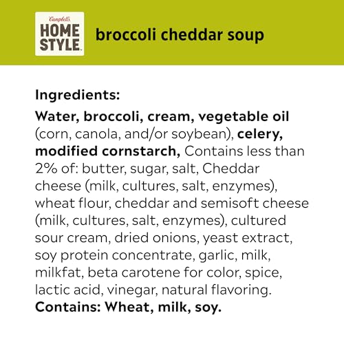 Image of Campbell's Homestyle Broccoli Cheddar Soup, 16.3 oz Can (Pack of 5)