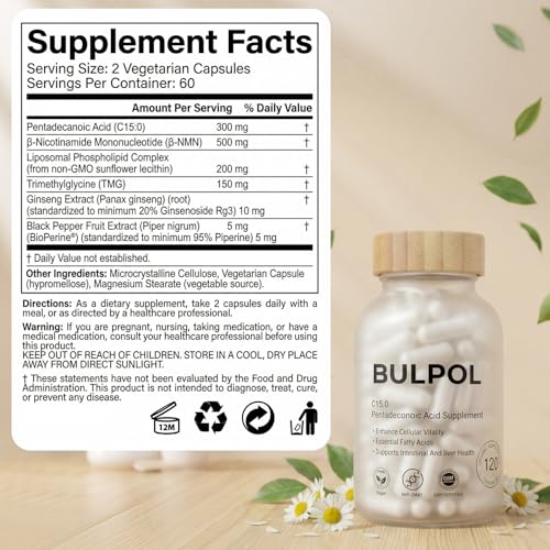 BULPOL Pentadecanoic Acid C15:0 Capsules