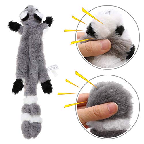 PDTO Hundespielzeug ohne Füllung, Quietschspielzeug für Hunde für kleine und mittelgroße Hunde (3 Packungen - 46 cm)