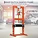 Hydraulic Press 6 Ton Hydraulic Shop Press H-Frame Garage Floor Adjustable Shop Press with 2 Plates Adjustable Working Table Height, Orange