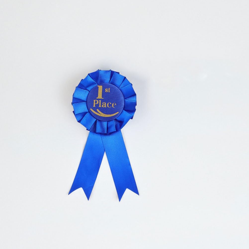 VILLCASE Set Di 9 Nastri Premio in Raso Con E Spilla Per 1° 2° 3° Posto Distintivi Colorati Per Competizioni Sportive Gare Cerimonie Laurea E Feste