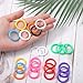 50Pcs Loose Leaf Binder Rings, 0.78'' Colorful Plastics Loose Leaf Book Rings Small Book Notebook Paper Ring Clips for Flashcards Index Cards Keychain Key Ring for School Office Home, 10 Colors