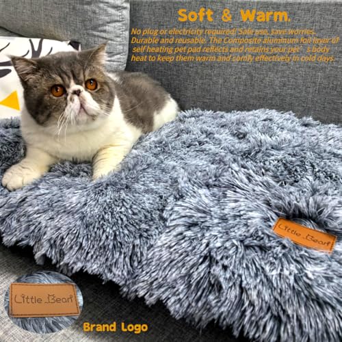Little Bean Self Heating Pad for Dogs and Cats Heated Cat Bed Soft Warm Dog Mat Non-Electric Warming Pet Mat for Outdoor and Indoor Large Kittens Small Puppy Pets (S) - Image 6