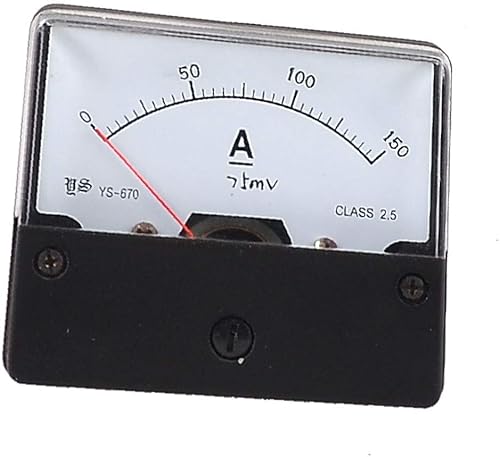 X-DREE DC 0-150A Analog Current Panel Meter Ampere Gauge White Black(DC 0-150A analogico Current Panel Meter Ampere Gauge bianco