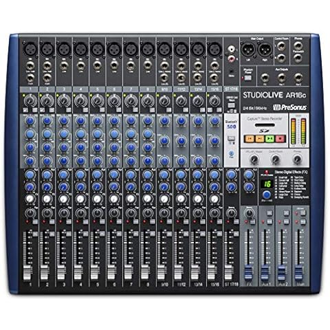 PreSonus StudioLive AR16c, 18-Channel, Hybrid Digital/Analog Performance Mixer/USB-C Compatible Audio Interface/Stereo SD Recorder with recording software bundle Cover