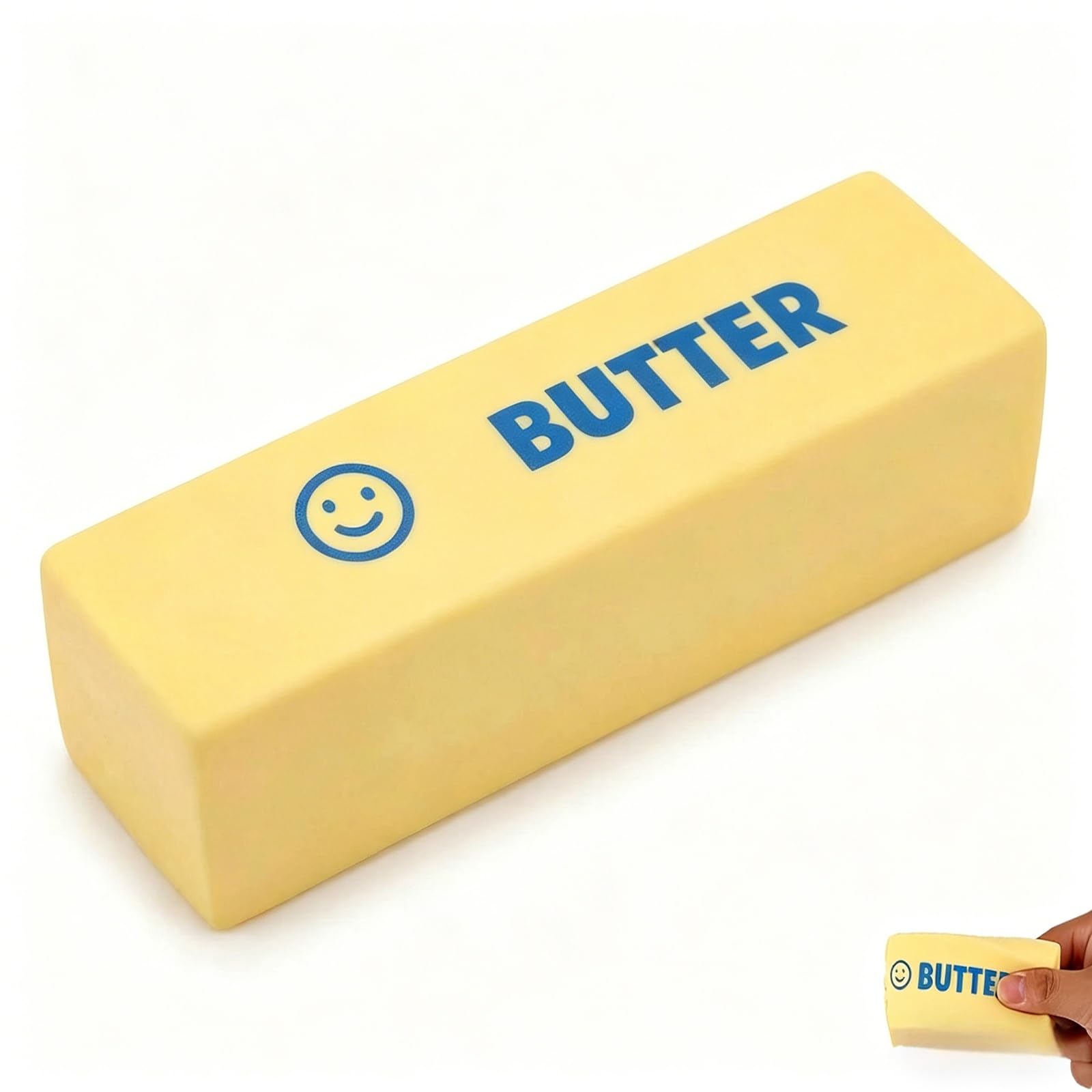 Photo 1 of **6 PACK** Large Slow Rebound Cute Butter Squeeze Stress Relief Toy? Squeeze Ball Realistic Butter Stick Soft Squeeze Toy, Butter Stress Relief Venting Hand Toy (10*2.2 Inch)