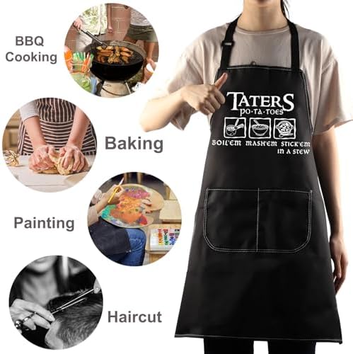 WZMPA Jack & Sally Tablier De Cuisine Réglable Pour Fans De