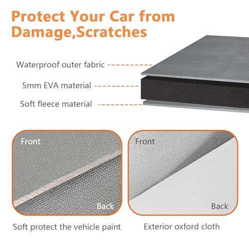Image of Sojoy Anti-Hail Car Protector Multi-Layered Thicken Car Cover,Hail,Rain Waterproof All Weather Protection Full Exterior Cover Fits SUV up to 210 inch