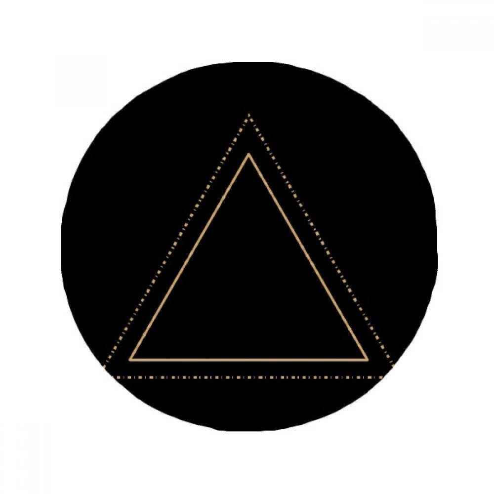 Tapis de sol rond géométrique triangle 80 cm antidérapant pour cuisine et salon
