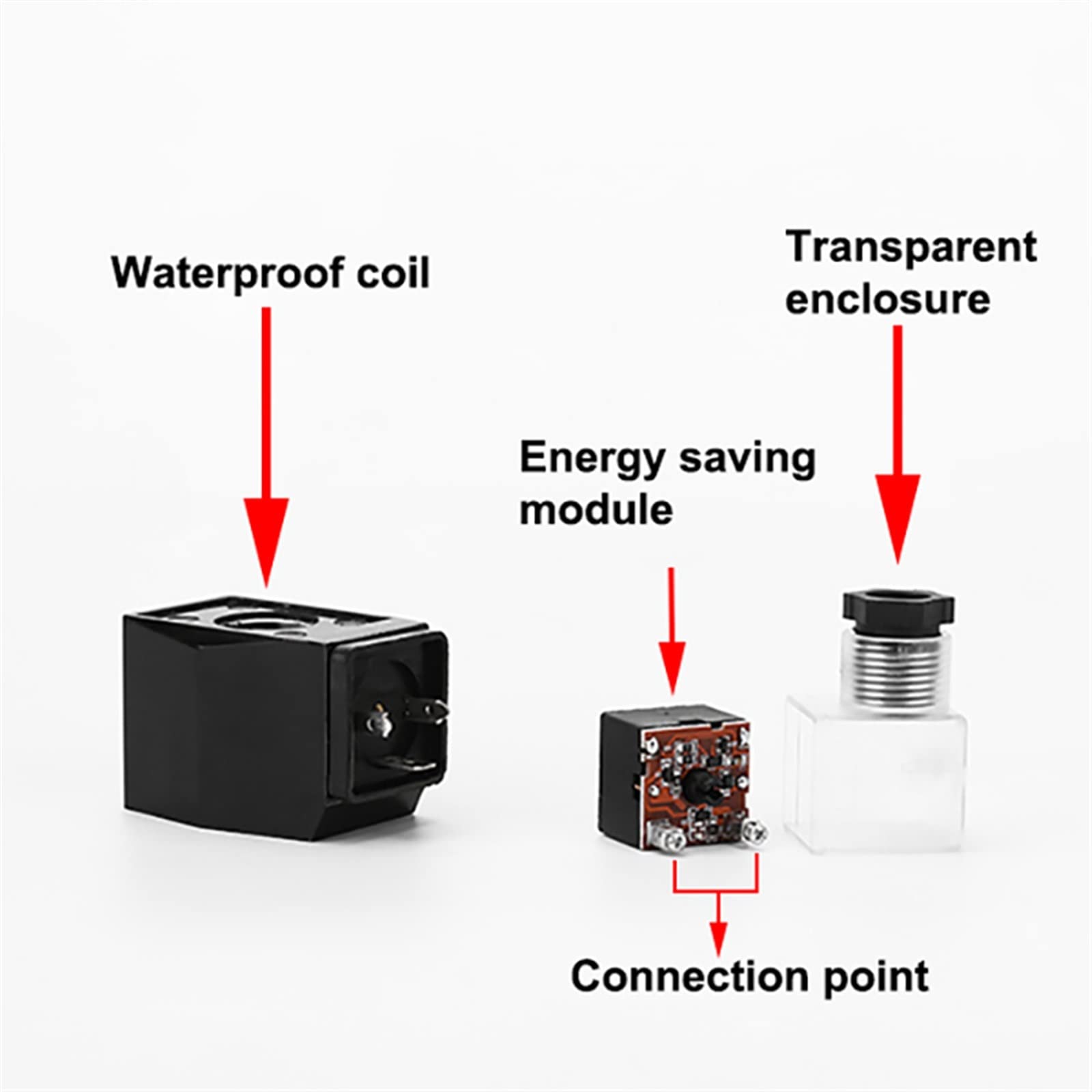 Válvula Solenoide motorizada Normalmente Cerrada, válvula de conmutación de latón, válvula de Agua AC220V DC24V, DN15-DN50, Ahorro de energía, 1 Uds.(Ac220v-waterproof,DN32)