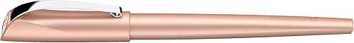 Miniatura 2 de Schneider Callissima 163906 - Pluma estilográfica de caligrafía, 0.071 in, recargable, barril de albaricoque metálico, cartucho de tinta de