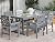 BIVODA 7-Piece HDPE Patio Table and Chairs Set, Outdoor All-Weather Plastic Dining Set for 6 Person (Grey)